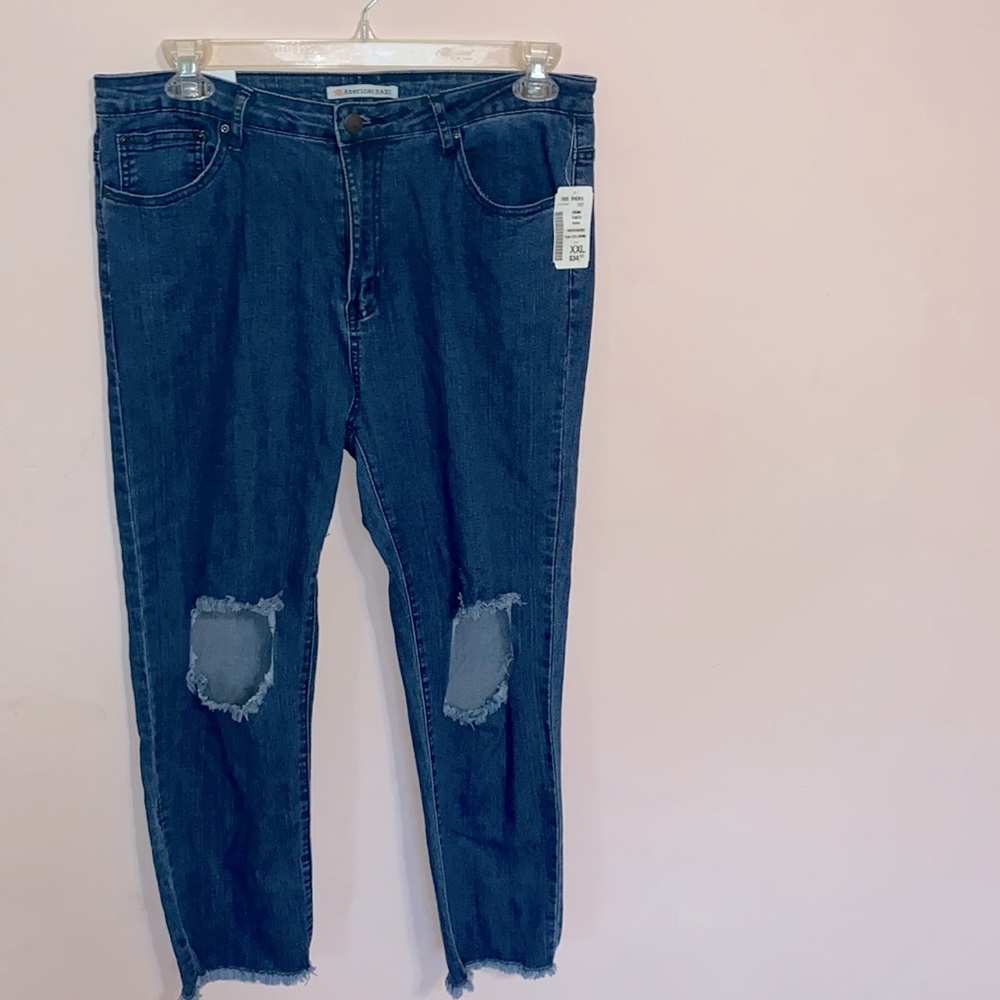 ⭐️NWT⭐️ Deb Shops Cut Out Denim Jeans XXL